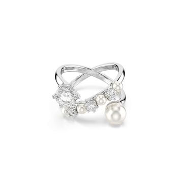 Swarovski 5705612 Matrix Ring Pearl Open White-Rhs 55 Yüzük