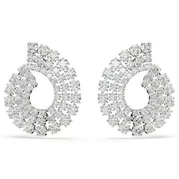Swarovski 5705834 Matrix Pe Round White-Rhs Küpe