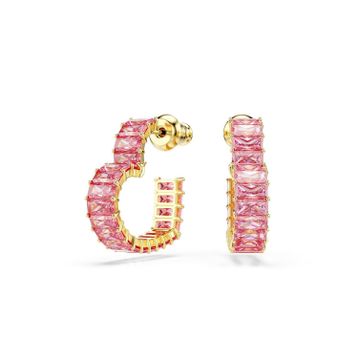 Swarovski 5706340 Matrix Pe Hoop Hrt S Pink-Gos Küpe