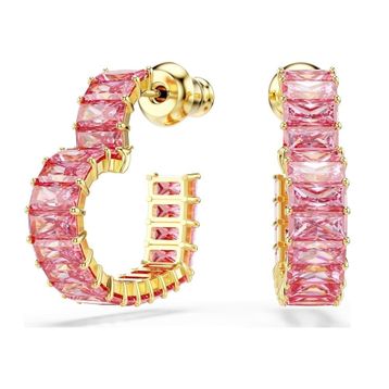 Swarovski 5706340 Matrix Pe Hoop Hrt S Pink-Gos Küpe