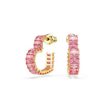 Swarovski 5706340 Matrix Pe Hoop Hrt S Pink-Gos Küpe