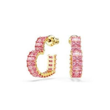 Swarovski 5706340 Matrix Pe Hoop Hrt S Pink-Gos Küpe