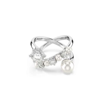 Swarovski 5714377 Matrix Ring Pearl Open White-Rhs 52 Yüzük
