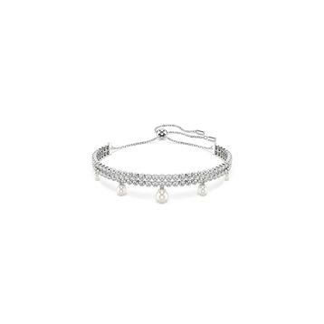 Swarovski 5720870 SS25 Capsule Bracelet Prl Whi-Rhs M Bilezik