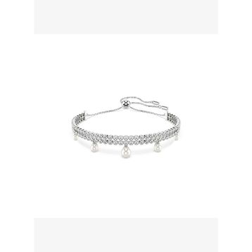 Swarovski 5720870 SS25 Capsule Bracelet Prl Whi-Rhs M Bilezik