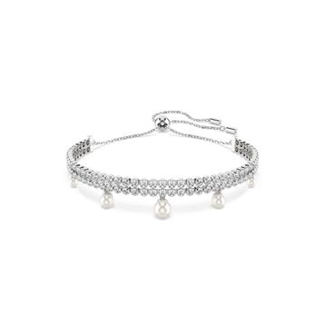 Swarovski 5720870 SS25 Capsule Bracelet Prl Whi-Rhs M Bilezik