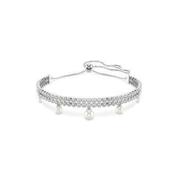 Swarovski 5720870 SS25 Capsule Bracelet Prl Whi-Rhs M Bilezik