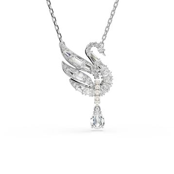 Swarovski 5723387 Swan Pend Drop Whi-Rhs Kolye