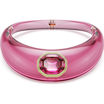 Swarovski 5723509 Dulcis Choker Octagon Cut Pave Pink Gold-Tone Plated Kolye