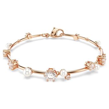 Swarovski 5729505 Constella Bracelet Pearl White-Ros M Bilezik