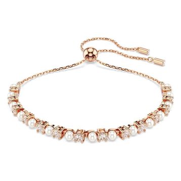 Swarovski 5729506 Matrix Bracelet 3 mm White-Ros M Bilezik