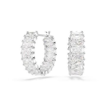 Swarovski 5733397 Matrix PE MN Hoop WHITE/RHS Küpe