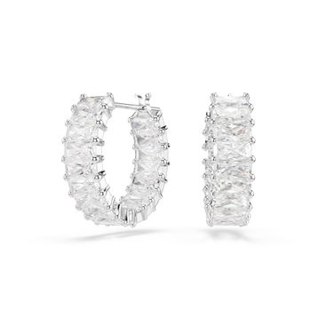 Swarovski 5733397 Matrix PE MN Hoop WHITE/RHS Küpe