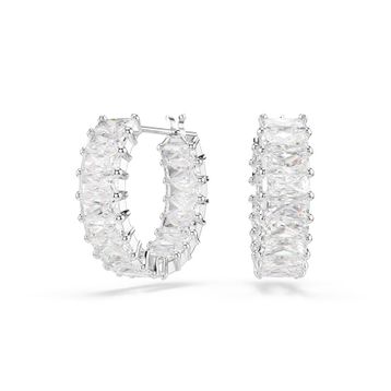 Swarovski 5733397 Matrix PE MN Hoop WHITE/RHS Küpe