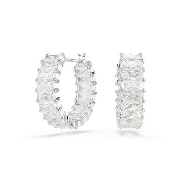 Swarovski 5733397 Matrix PE MN Hoop WHITE/RHS Küpe