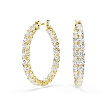 Swarovski 5750620 Matrix Pe Hoop White-Gos Küpe