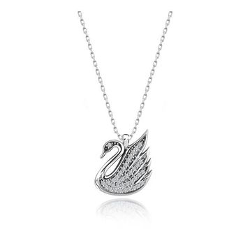 Swarovski Kalp 925 Ayar Gümüş Kolye