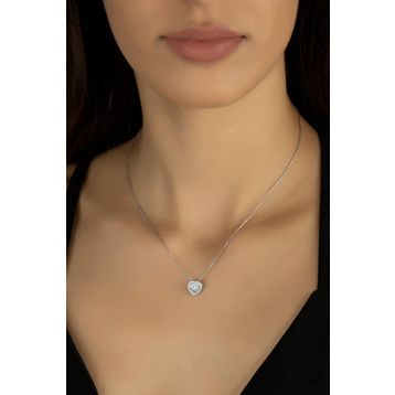 Swarovski Kalp 925 Ayar Gümüş Kolye
