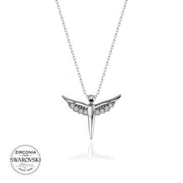Swarovski Melek 925 Ayar Gümüş Kolye