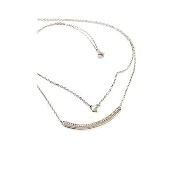 Swarovski Taş detaylı Bayan Gümüş Kolye