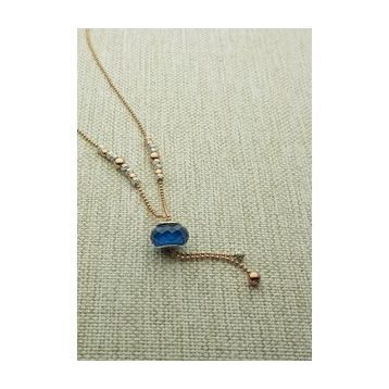 Swarovski Taş Dorika Gümüş Kolye