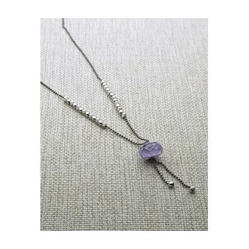 Swarovski Taş Dorika Gümüş Kolye