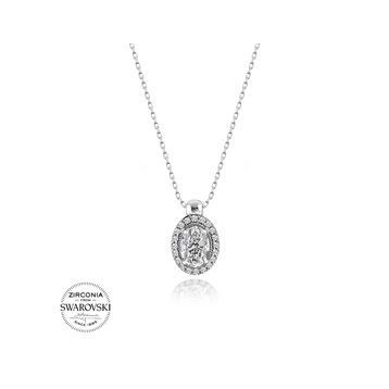Swarovski Taşlı Gümüş Kolye