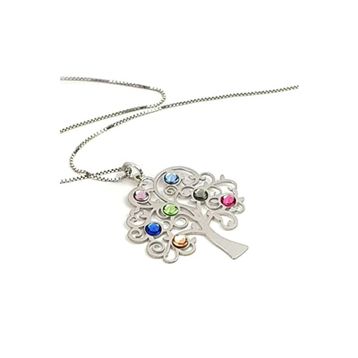 Swarovski Taşlı Hayat Ağacı 925 Ayar Gümüş Kolye