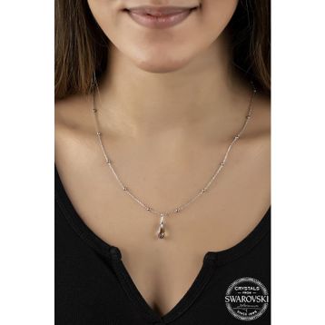 Swarovski Union Crystal Kadın Metal Drop Gümüş Kolye