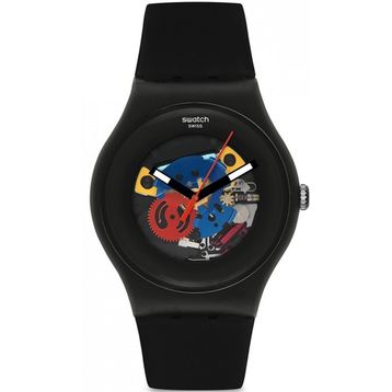 Swatch Black Lacquered Agaın So29b107 Erkek Kol Saati