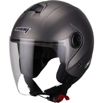 Sway Sw-715 Metalik Gri Motosiklet Kaskı