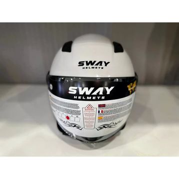 Sway Sw 765 Gloss White Çenesiz Motosiklet Kaskı