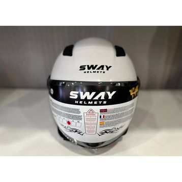 Sway Sw 765 Gloss White Çenesiz Motosiklet Kaskı