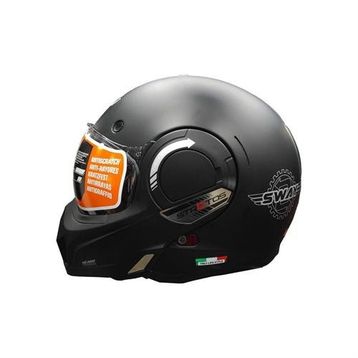 Sway SW 907 Stratos 180 Çene Açılır Siyah Motosiklet Kaskı