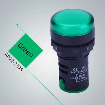 Swion AD22-22DS 22 mm 220V Yeşil Sinyal Lambası
