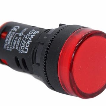 Swion AD22-22DS 22 mm 24V Kırmızı Sinyal Lambası