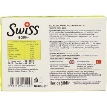 Swiss Bork Bal Limon Propolis 24 Pastil