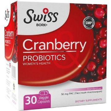 Swiss Bork Cranberry Probiotics 30 Kapsül