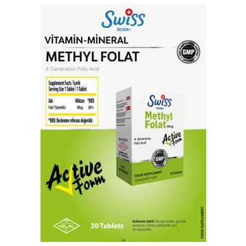 Swiss Bork Methyl Folat 30 Tablet