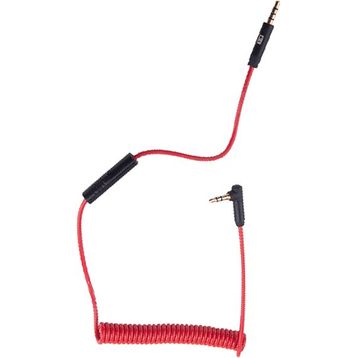 Swiss CHARGER 3.5 mm Mikrofonlu 1 mt Kırmızı Ses Kablosu