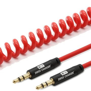 Swiss Charger SCC-10009 1.5 mt Spiral Ses Kablosu