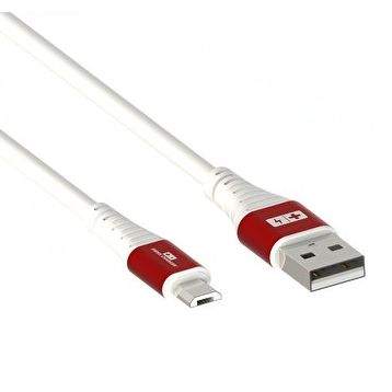 Swiss Charger SCC-10070 Mikro USB Kırmızı Beyaz Şarj Kablosu
