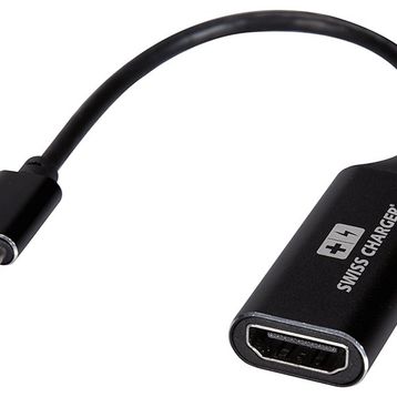 Swiss Charger SCV-30042 Type-C Hdmi Siyah 4K Görüntü Aktarım Kablosu