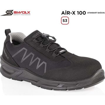 Swolx Air X S1P Siyah Gri İş Güvenliği Ayakkabısı