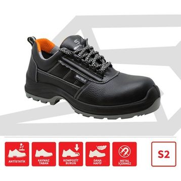 Swolx CLAS X 10 S2 Siyah Deri Erkek İş Ayakkabısı