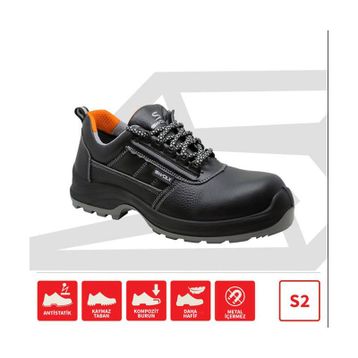 Swolx CLAS X 10 S2 Siyah Deri Erkek İş Ayakkabısı