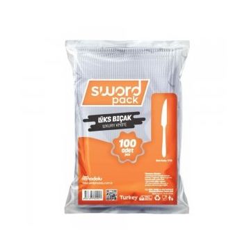 Sword 100 Adet Pack Lüks Plastik Bıçak
