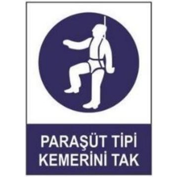 Sym STW017 Paraşüt Tipi Kemerini Tak Uyarı Levhası