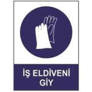 Sym STW030 İş Eldiveni Giy Uyarı Levhası