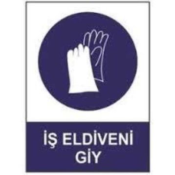 Sym STW030 İş Eldiveni Giy Uyarı Levhası